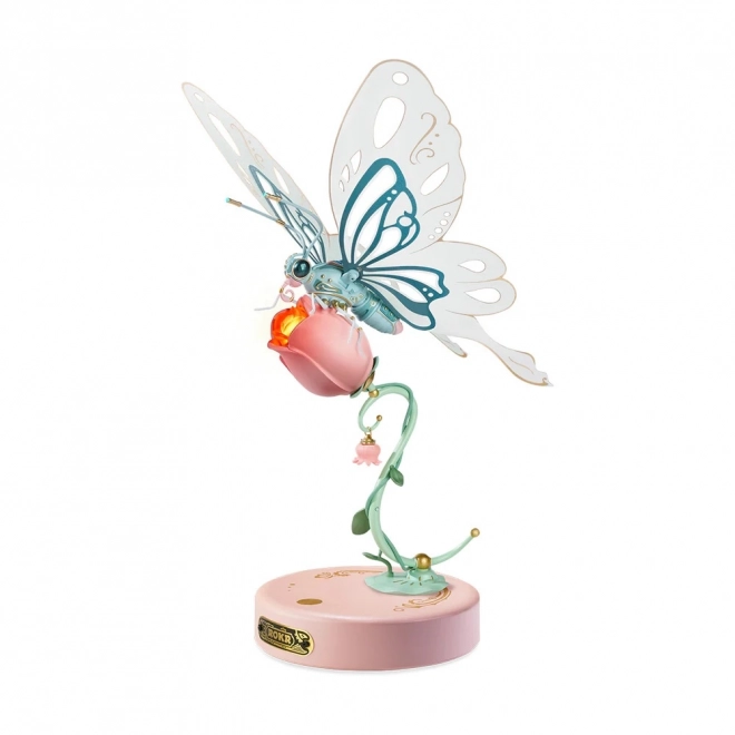 3D Mechanisches Puzzle Rosa Schmetterling