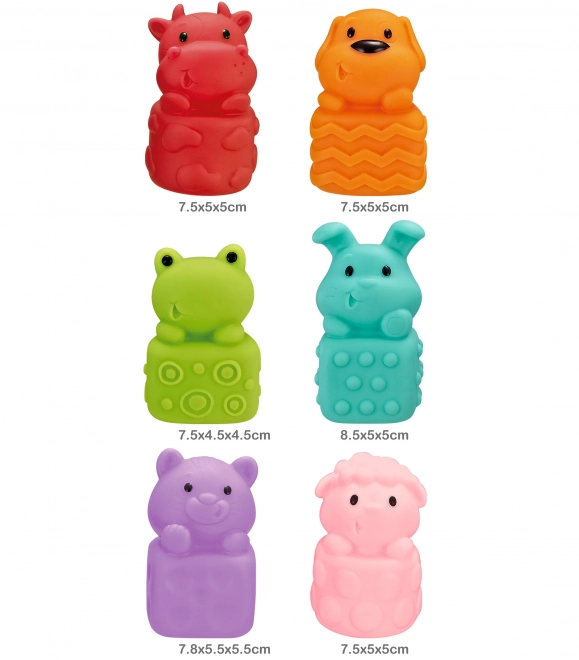 Weiche sensorische Tiere Spielset 6-teilig von Woopie