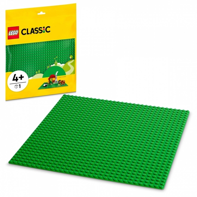 Grüne LEGO Bauplatte