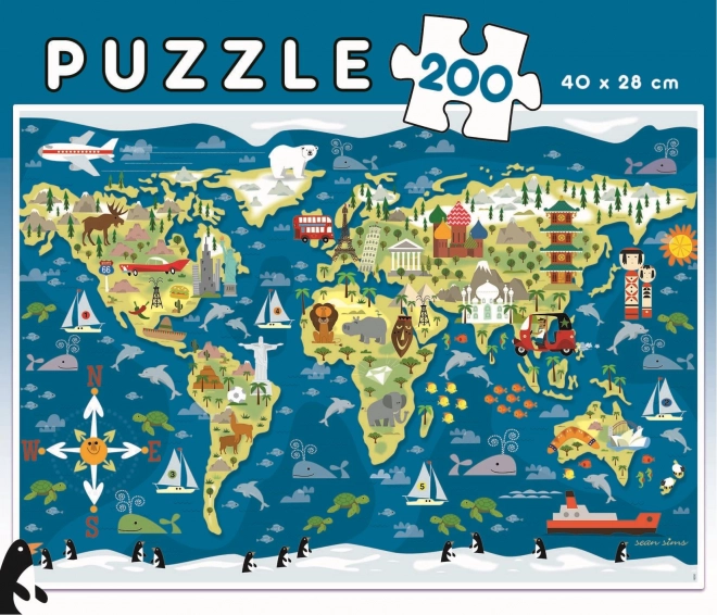 Educa Puzzle Weltkarte 200 Teile