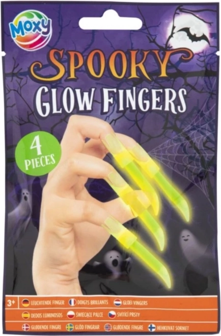 Leuchtende Halloween-Nägel 4er Set