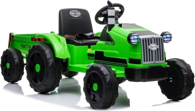Kinder Elektrotraktor mit Anhänger grün