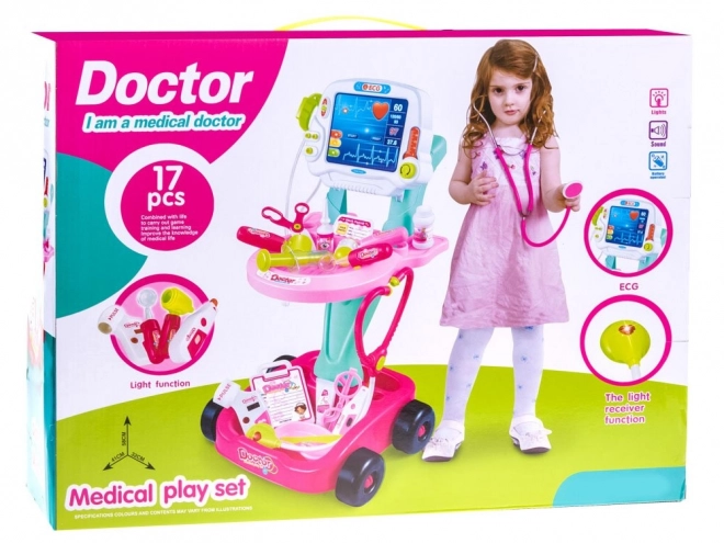 Ärztewagen Spielset für Kinder – rosa