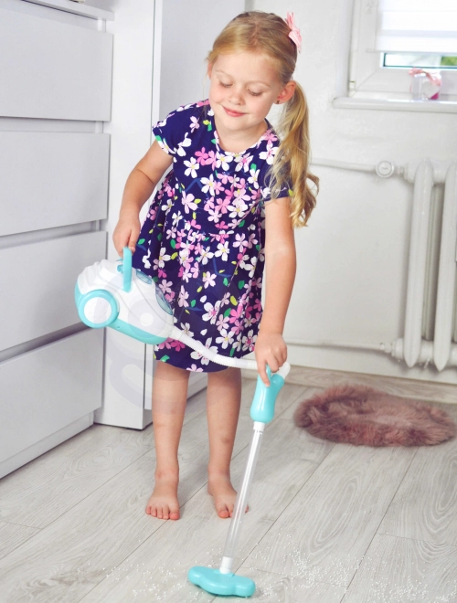 Kinder Staubsauger mit Saugfunktion, Licht und Ton - Blau