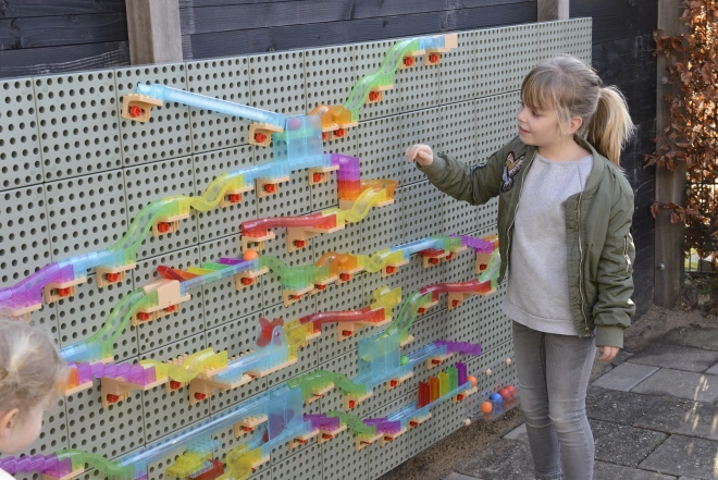 Masterkidz Konstruktionsset Kugelbahn für STEM-Tafel 63 Teile