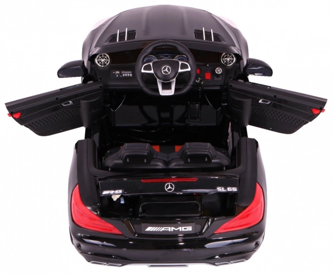 Mercedes AMG SL65 für Kinder schwarz + Fernbedienung + Gepäckträger + Sitzverstellung + MP3 LED + Sanfter Start