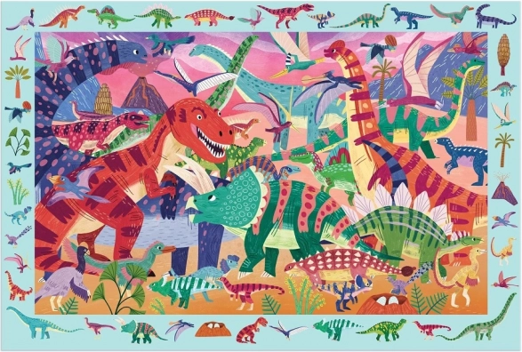 Puzzle Majestätische Dinosaurier 64 Teile