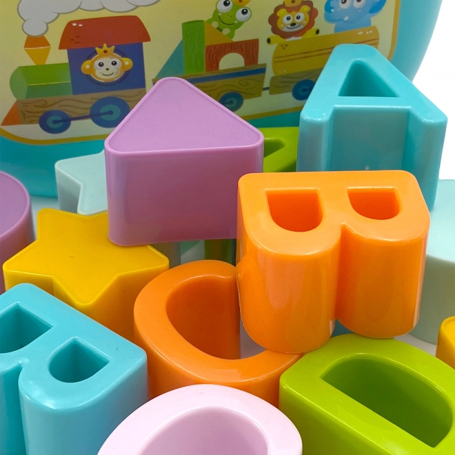 Woopie Kinder Sortierbox 2-in-1 mit Koffer und Lernalphabet