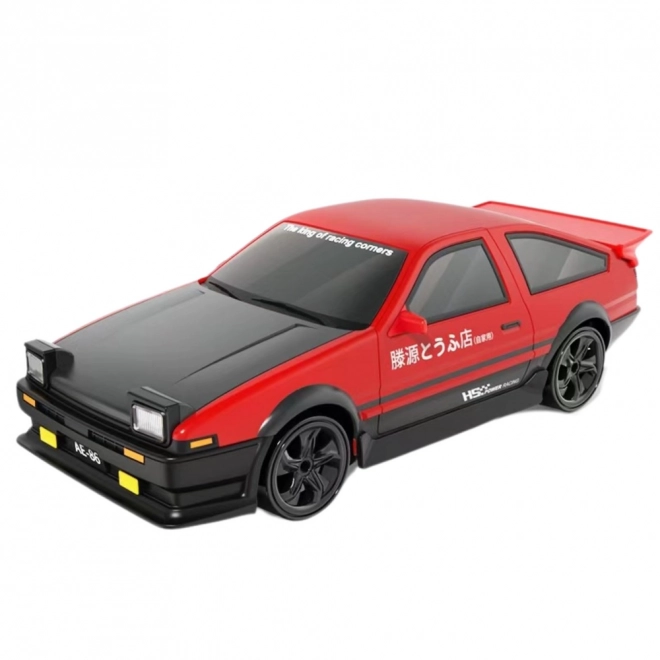 Rotes sportliches Drift-Auto mit austauschbaren Rädern und Fernsteuerung 4WD