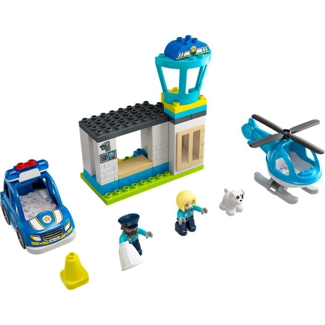 Lego Duplo Polizeistation mit Hubschrauber
