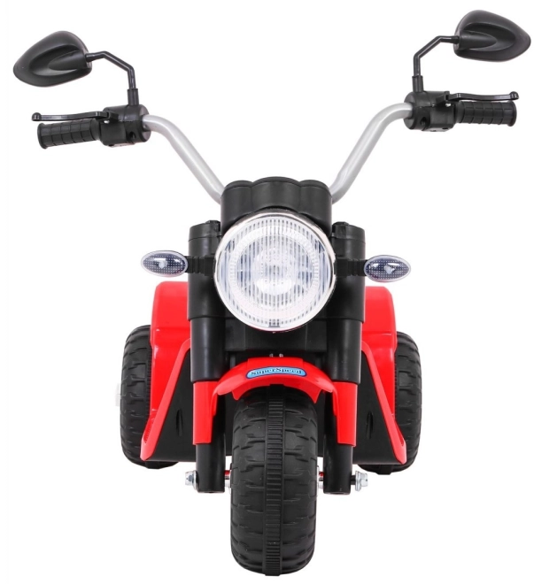 Kinder Elektro-Motorrad MiniBike Weiß mit LED-Lichtern und Sounds – rot