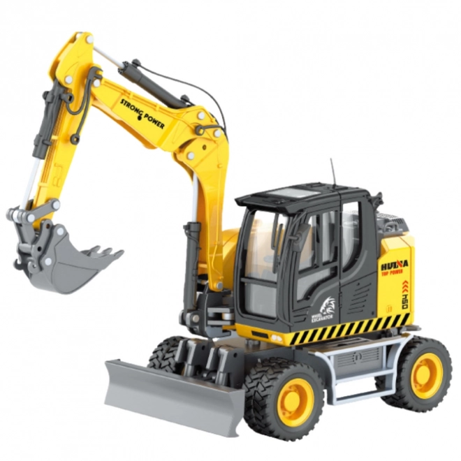 Metall Radbagger mit Schneeschild Huina 1:50