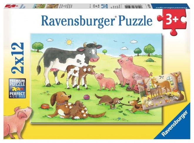 Ravensburger Tierische Farm Puzzle 2x12 Teile