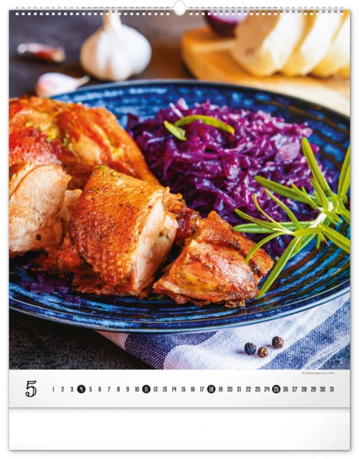 Notique Wandkalender Gourmet 2025