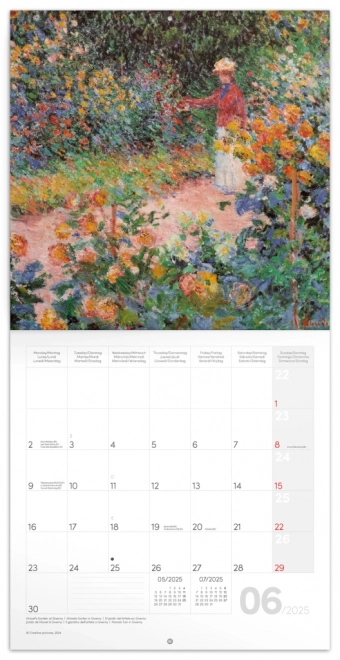 Notizkalender Claude Monet 2025