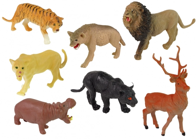 Großes 34-teiliges Safari Tierset mit Löwe, Gepard und Tiger