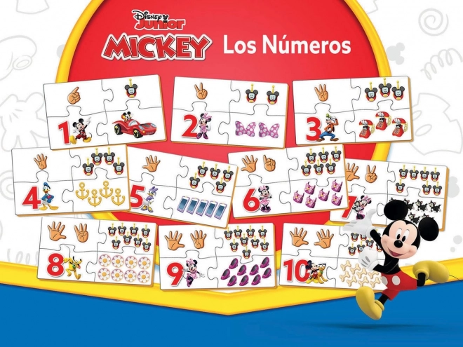 Lernpuzzle Micky Maus und Freunde: Zählen 10x4 Teile