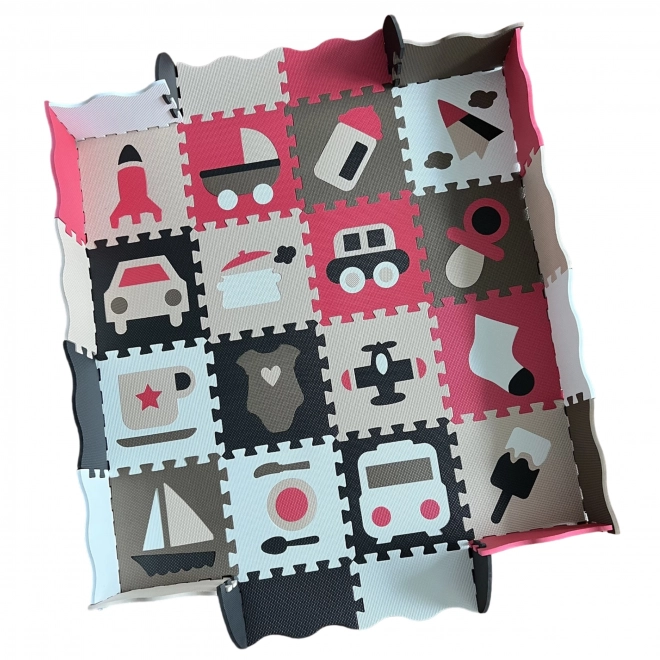 Woopie Baby Schaumstoff-Spielmatte Fahrzeuge Puzzle
