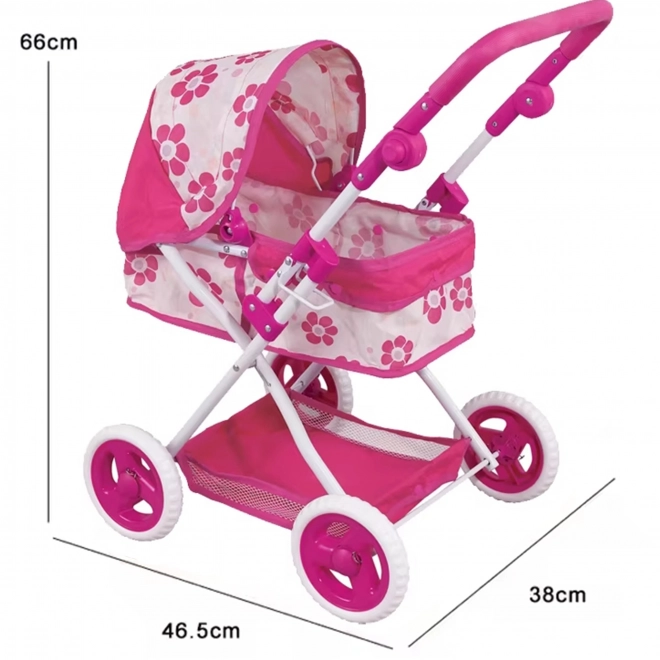 Woopie Puppenwagen mit verstellbarem Griff