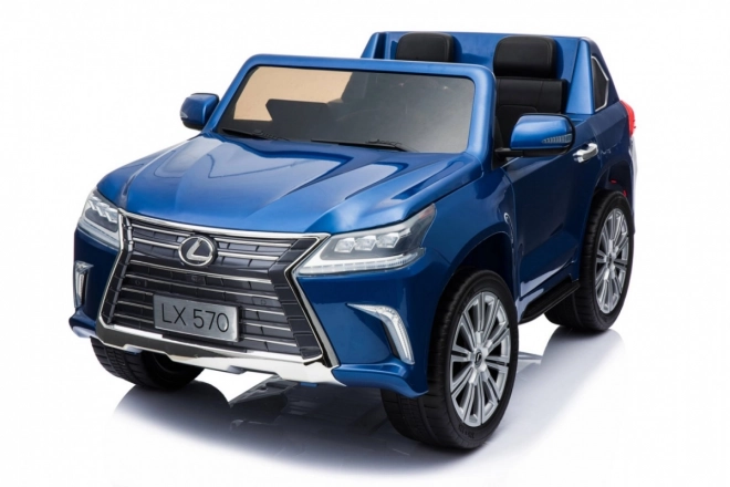 Lexus LX570 Bemaltes Auto für 2 Kinder Blau + Fernbedienung + EVA-Räder + Radio mit LED MP3