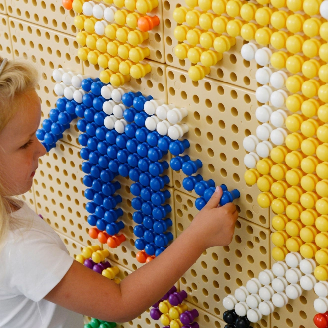 Bunte Steckknöpfe für die Masterkidz Wissenschaftstafel