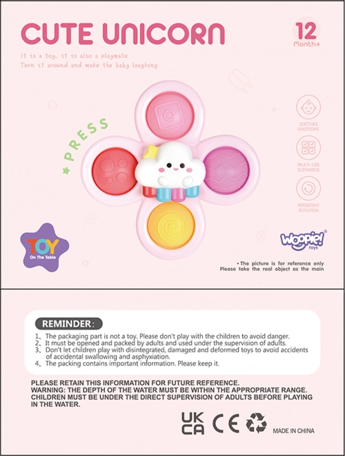 Woopie Baby Kosmischer Spinner Pop-it Sensorik Spielzeug Set Rosa