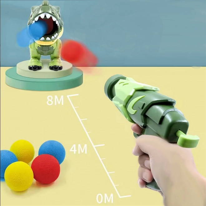 Interaktiver Schaumstoff-Kugelblaster mit Dinosaurier