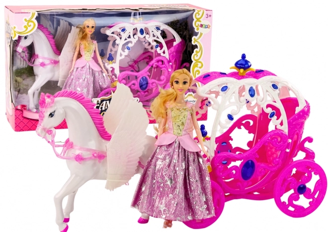 Prinzessin Set mit Kutsche und Pegasus