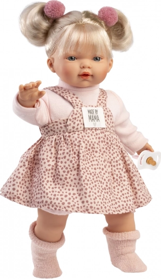 Llorens Roberta realistische Puppe mit Geräuschen, weicher Stoffkörper, 33 cm