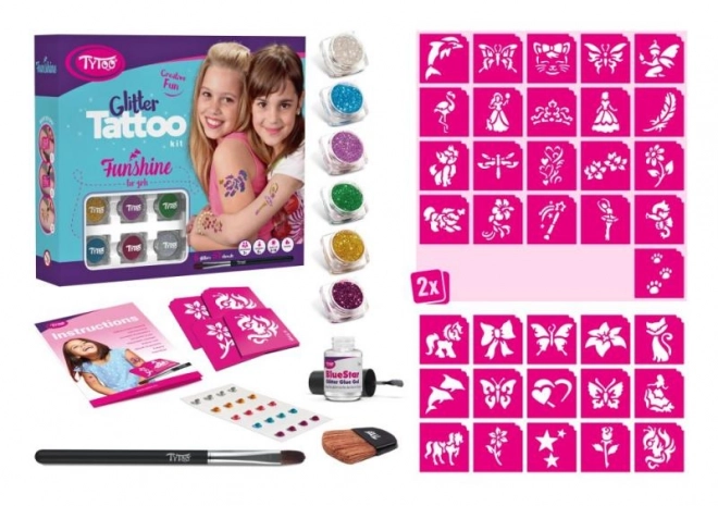 TyToo Funshine Glitzertattoos Set für Mädchen