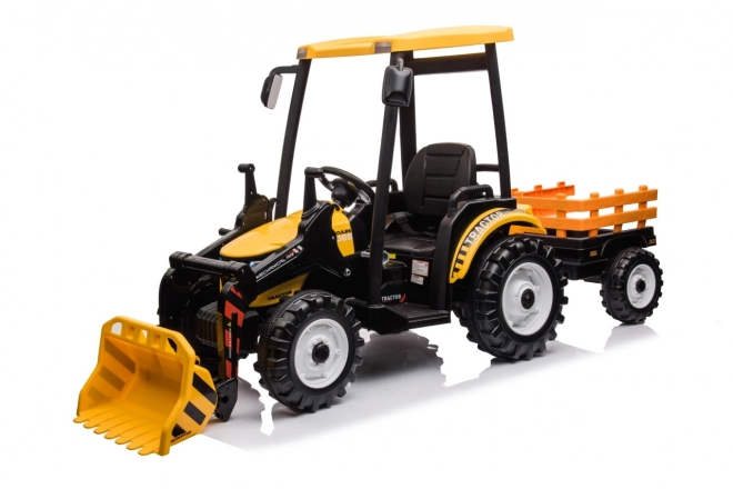 Kindertraktor mit Anhänger Gelb