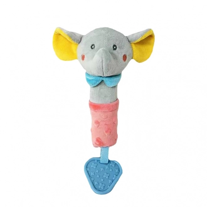 Klangspielzeug Elefant Pfirsichgrau 17 cm