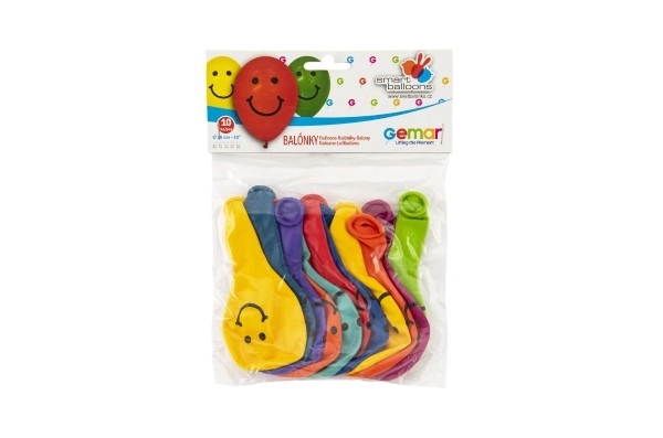 Luftballons mit Smile-Print 10 cm 10er-Set