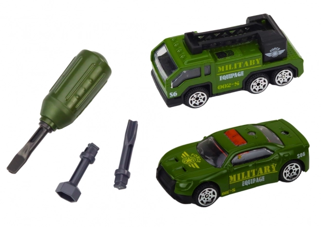 Grüner DIY-Panzer für Kinder mit zerlegbaren Teilen und Geräuschen