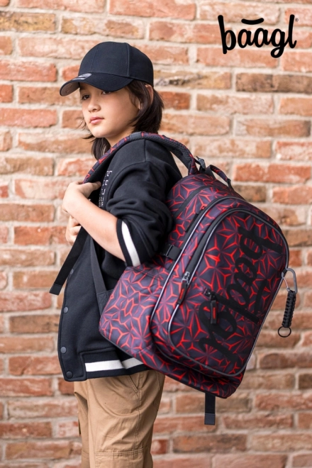 BAAGL Kern Roter Polygon Rucksack Set