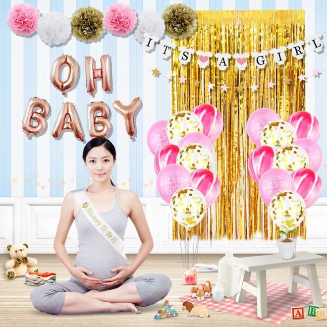 Babyparty-Deko-Set 'It's a Girl'