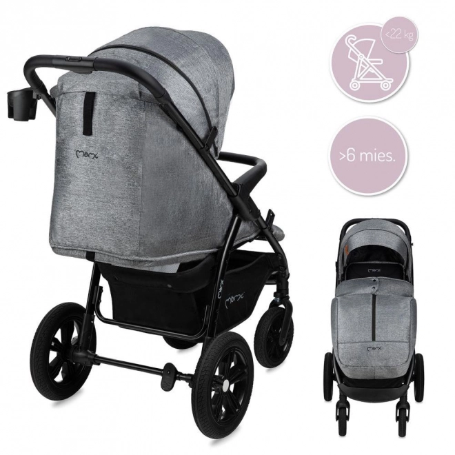 Leichter Sportkinderwagen MoMi MIYA Grau