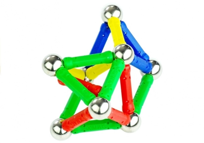 Magnetische Bausteine für Kinder - Bunte Magnetsticks und Kugeln, 60 Stück