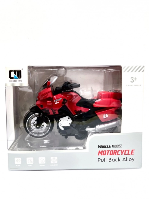 Rote Pull-Back-Motorrad