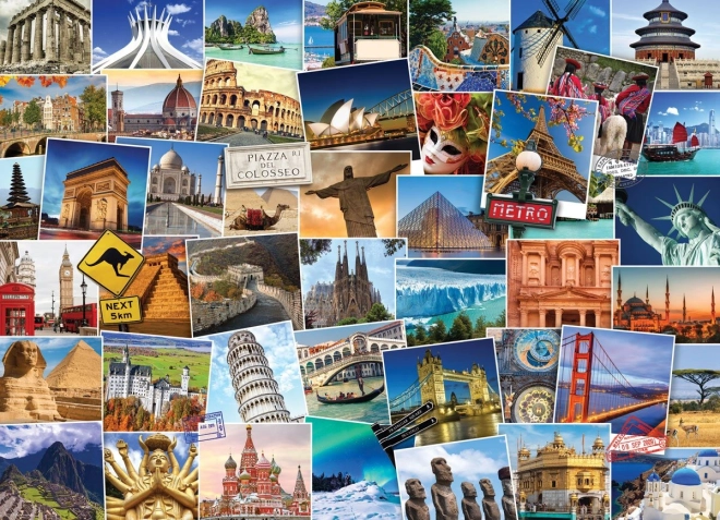 Eurographics Puzzle Globetrotter – Weltkarte, 1000 Teile