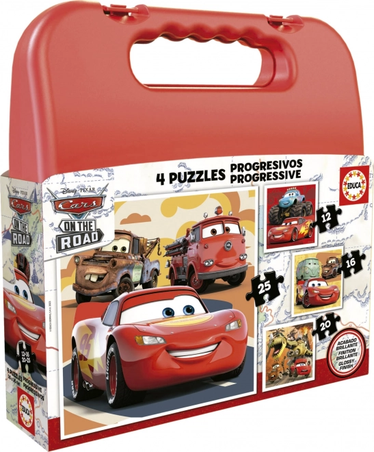 Puzzle im Koffer CARS 4 in 1
