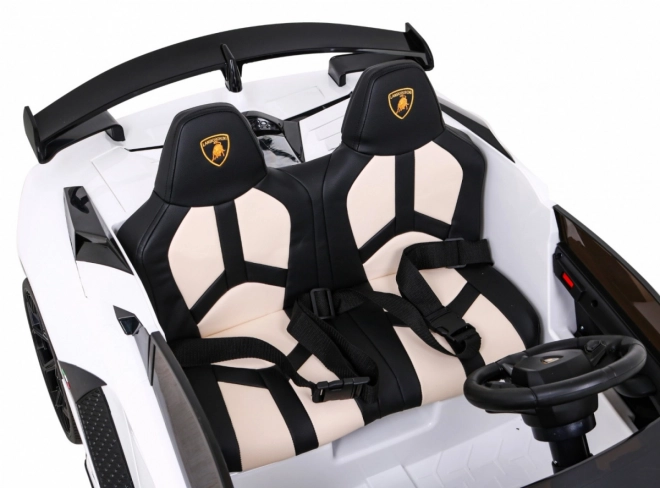 Lamborghini SVJ DRIFT pro 2 Kinder Weiß + Drift-Funktion + Fernbedienung + MP3 LED + langsamer Start