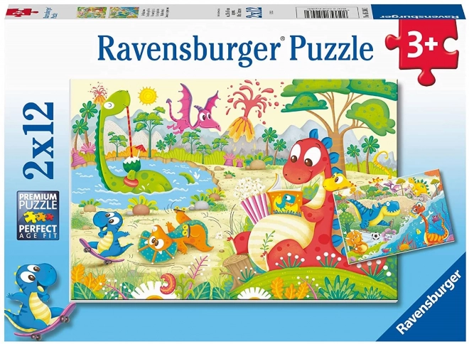 Ravensburger Puzzle Lieblingsdinosaurier 2x12 Teile