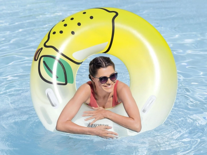Bestway Schwimmring mit Griffen Zitrone 114 cm