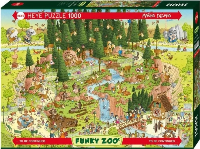 HEYE Puzzle Verrückter ZOO: Ausstellung Schwarzer Wald 1000 Teile