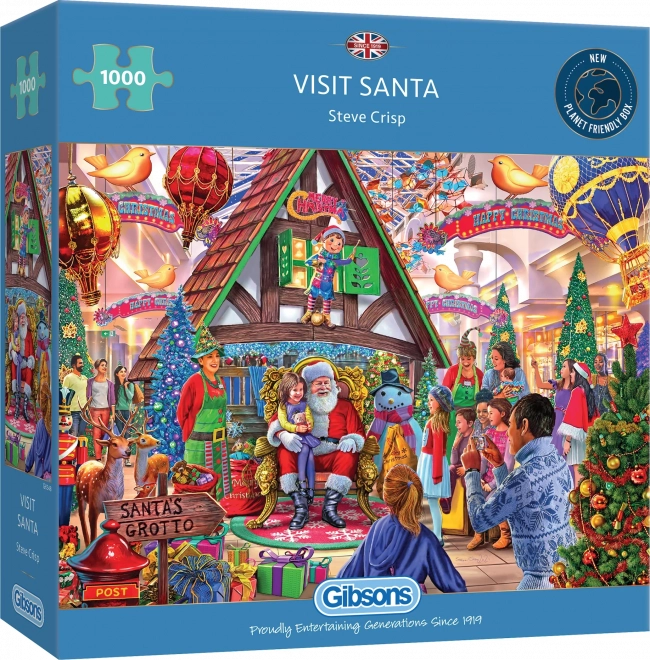 Puzzle GIBSONS Besuchen Sie den Weihnachtsmann 1000 Teile