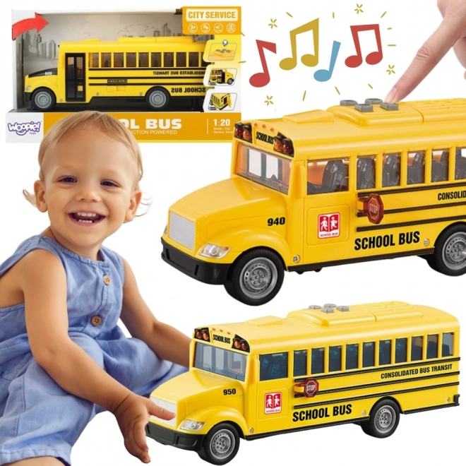Interaktiver Schulbus WOOPIE 1:20 mit Effekten und öffnenden Türen