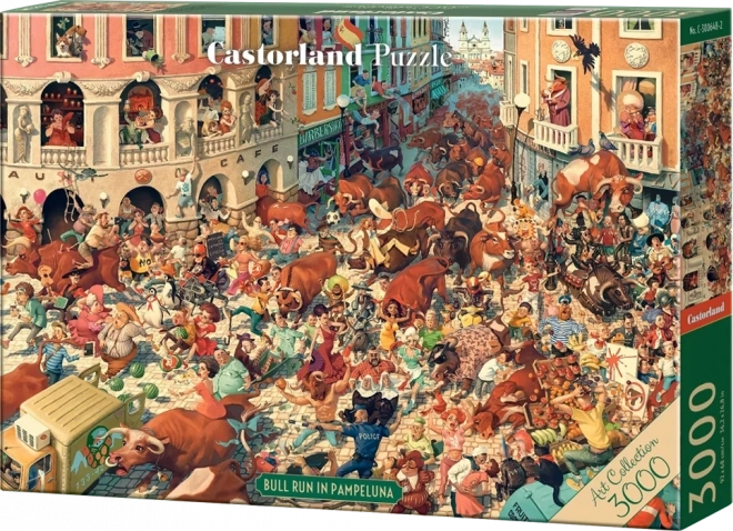 Castorland Puzzle Art Collection: Stierlauf in Pamplona 3000 Teile