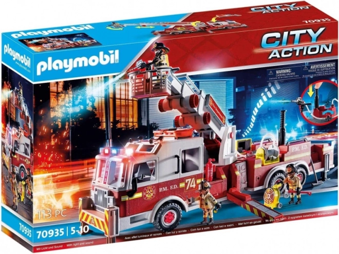 City Action Feuerwehrwagen US Tower Ladder Set