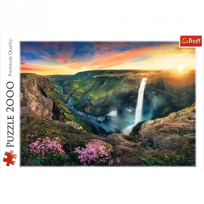 Wasserfall Haifoss Island Puzzle 2000 Teile
